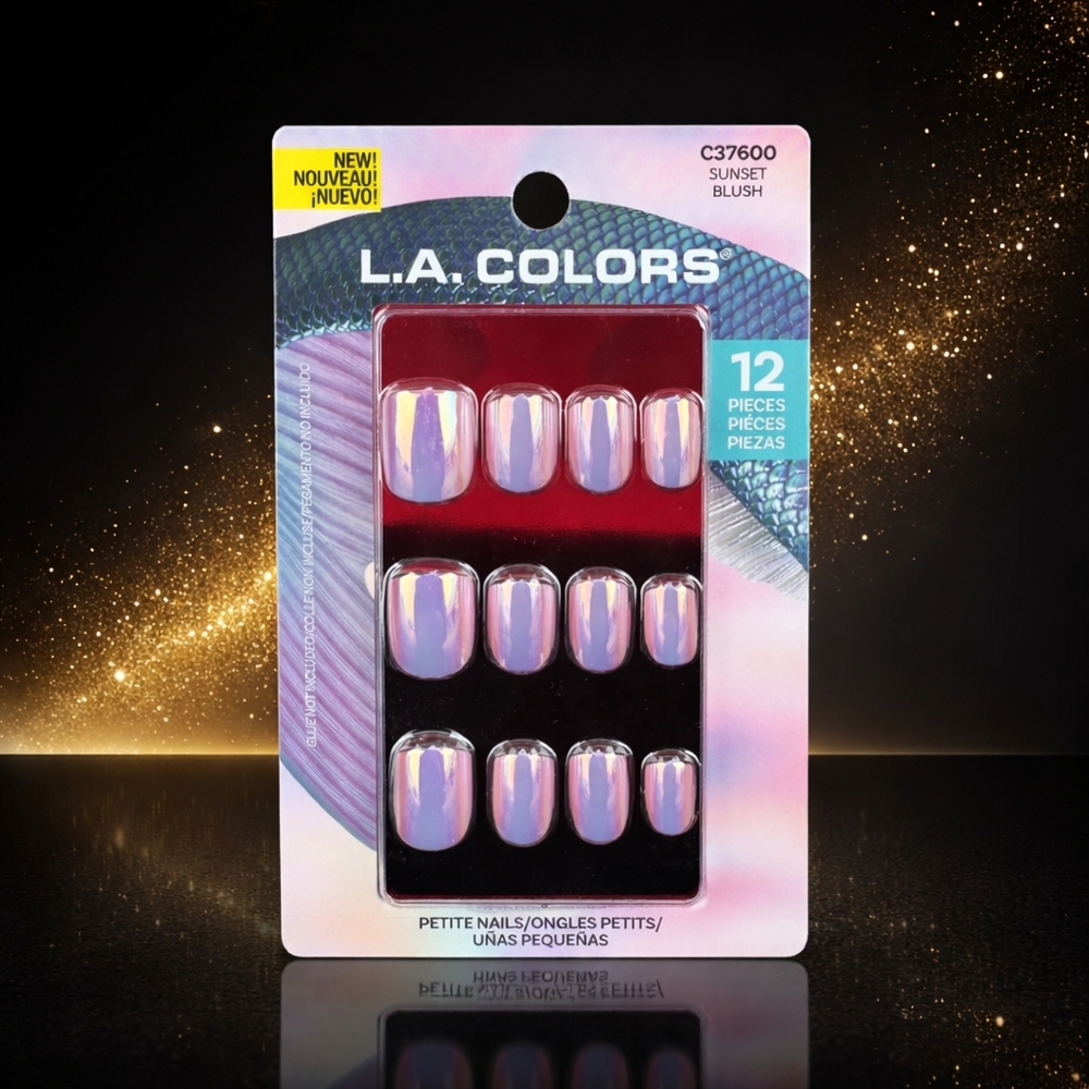 L.A. Colors Iridescent Pink Petite Nails